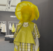 Carol, Estonian designer from Prangli Island, hand-dyeing sustainable upcycled leather fashion and creating colorful recycled rugs